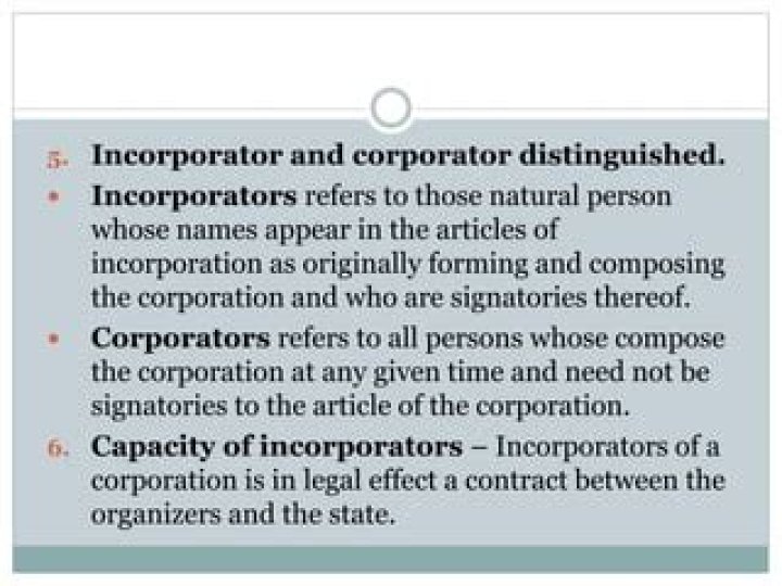 Are all incorporators are corporators?