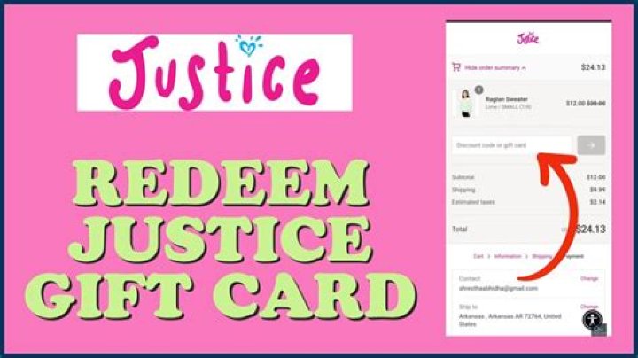 Can I use my justice gift card online?