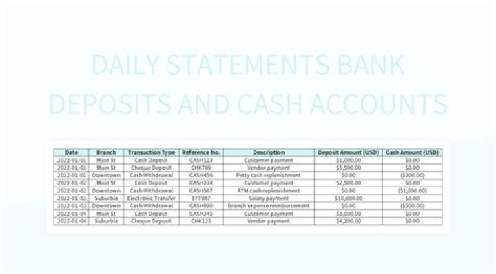 Do bank statements show cash deposits?