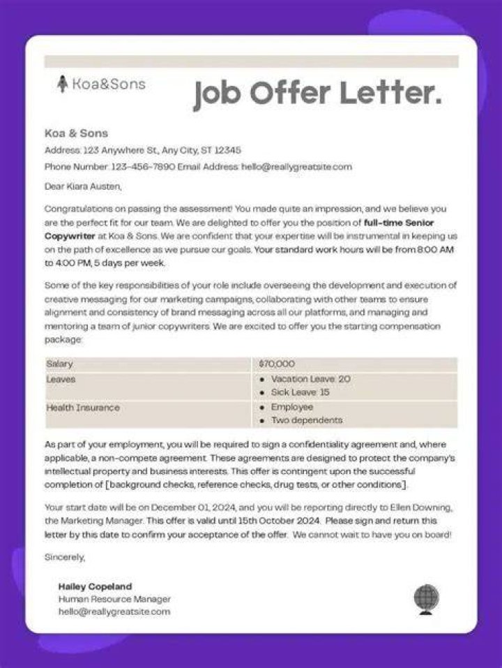Does a verbal job offer mean anything?