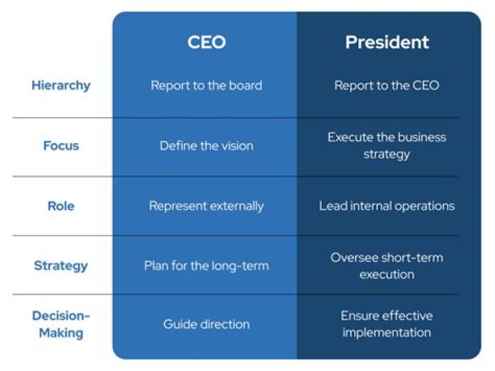 Does the president report to the CEO?