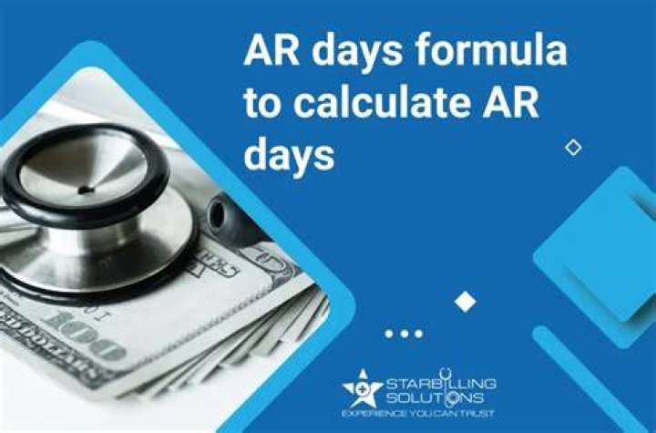 How are AR days calculated in healthcare?