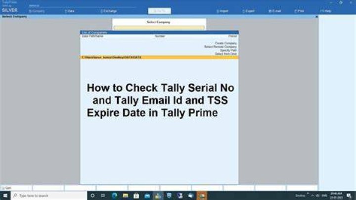 How can I know my tally serial number?