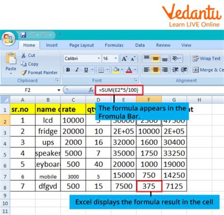 How do I use formulas in an Excel spreadsheet?