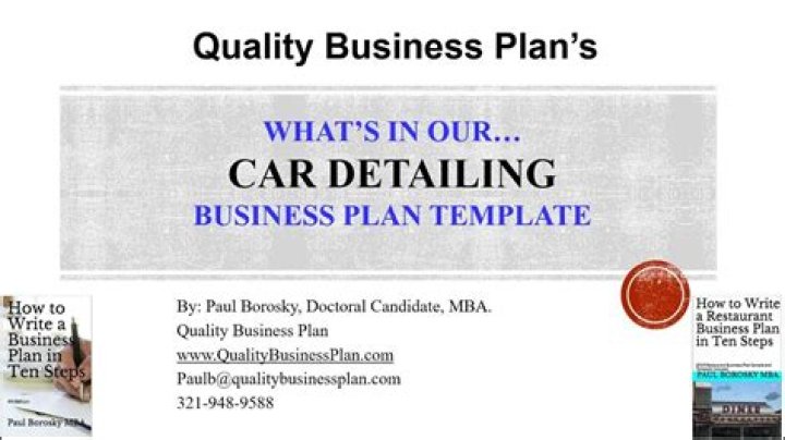 How do I write a business plan for auto detailing?