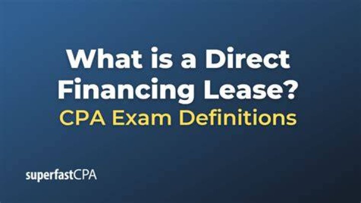 How do you account for a direct financing lease?