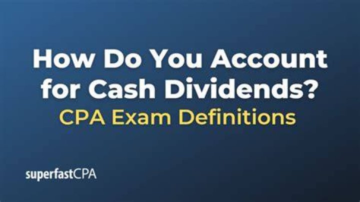 How do you account for cash dividends?