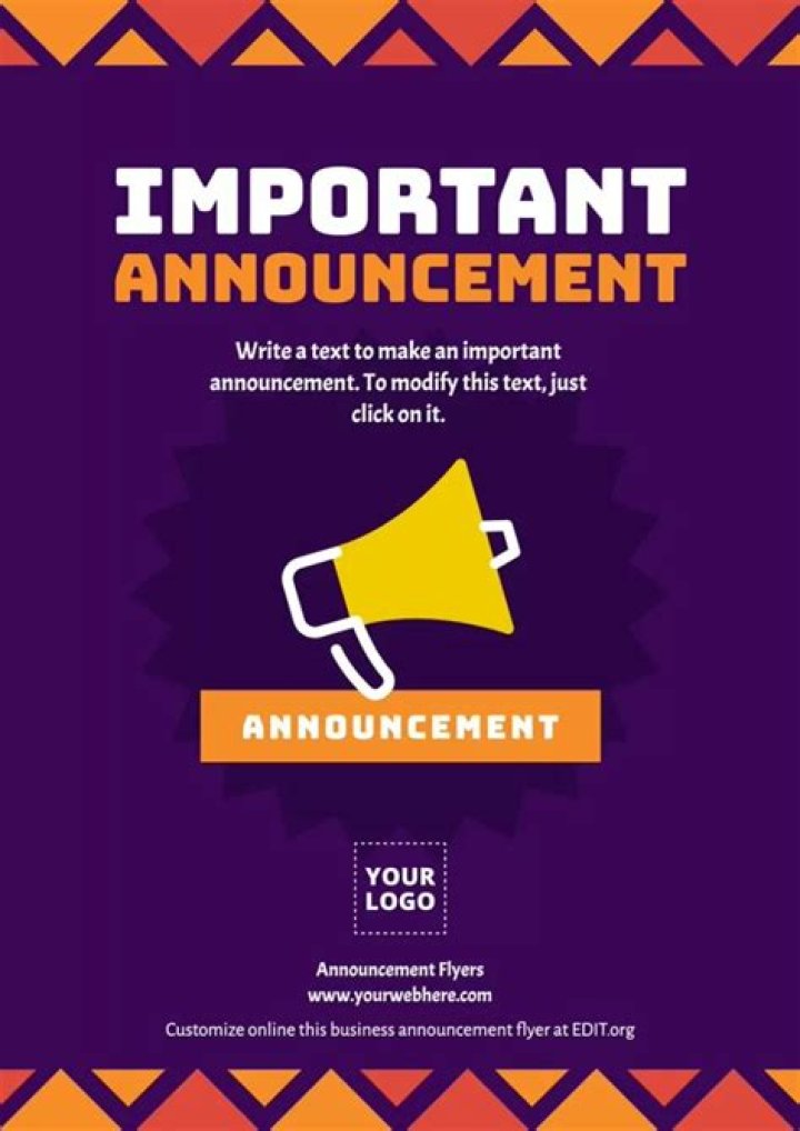 How do you announce a training program?