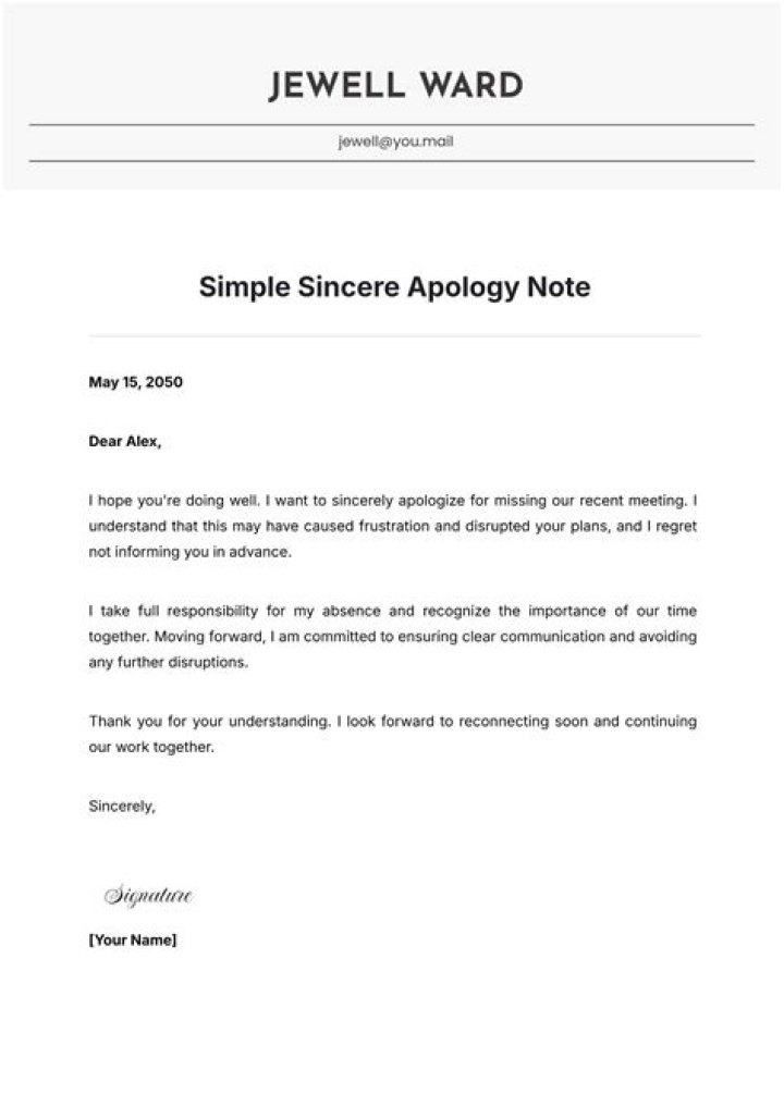 How do you apologize for short notice?