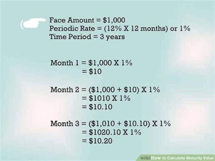 How do you calculate maturity value?