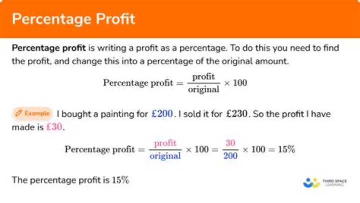 How do you calculate percentage of sales?