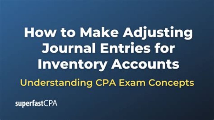 How do you do adjusting journal entries for inventory?