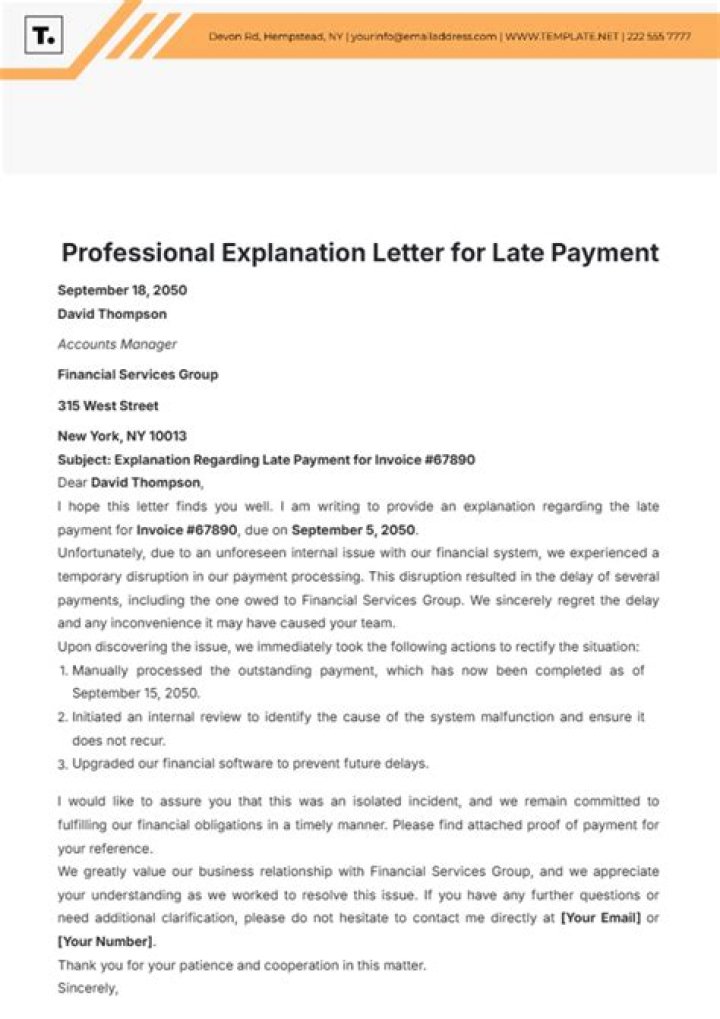 How do you explain late payments?