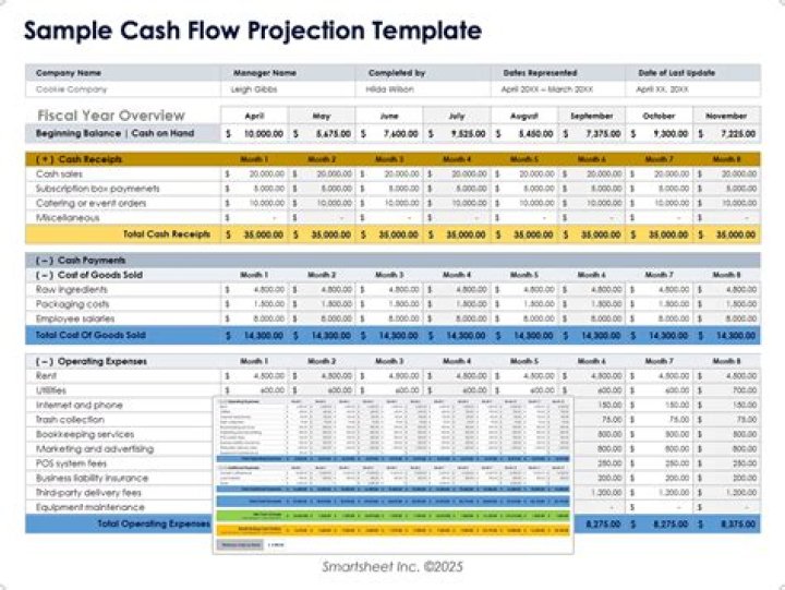 How do you prepare a cash flow projection?