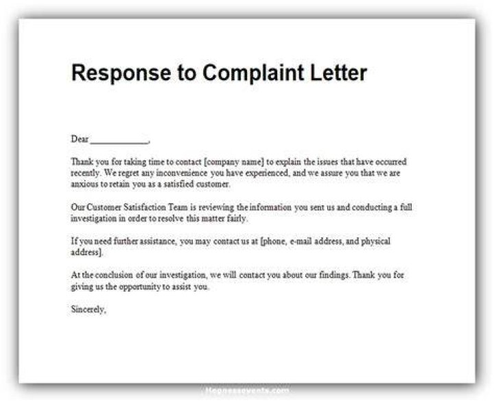 How do you respond to a complaint answer?