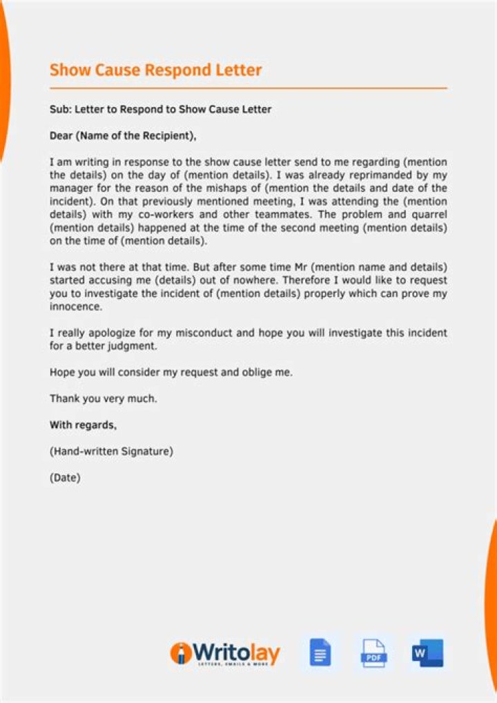 How do you respond to a show cause notice?