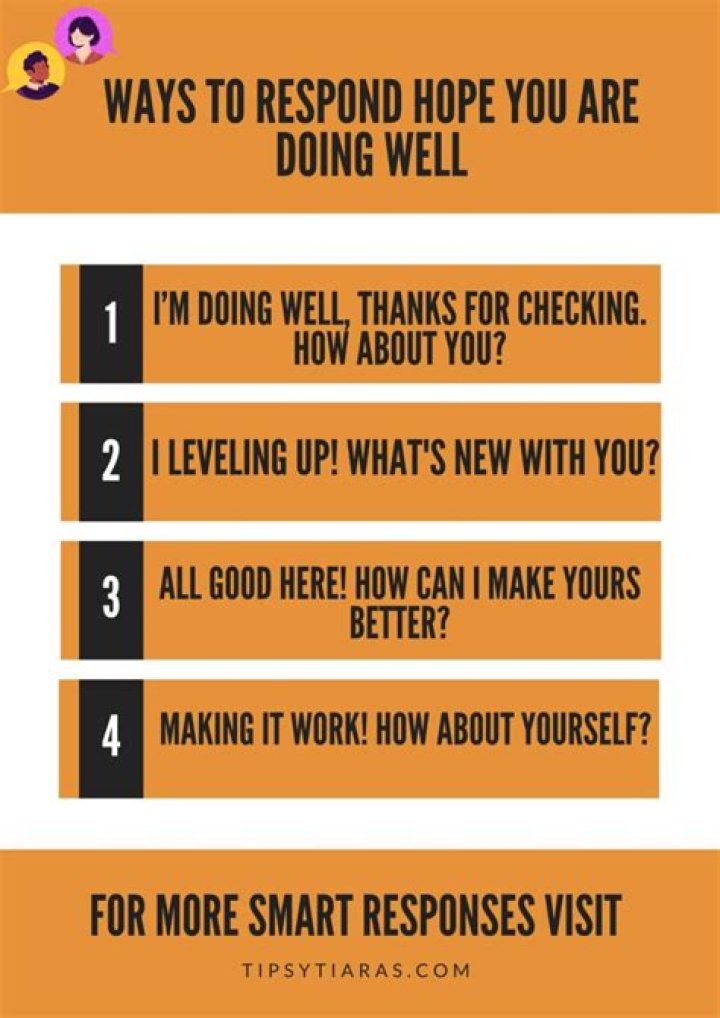 How do you respond when someone asks questions?