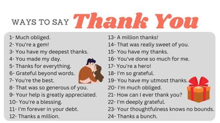 How do you say thank you again and again?