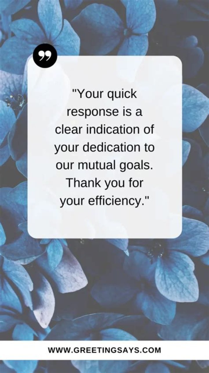 How do you say thank you for getting back?