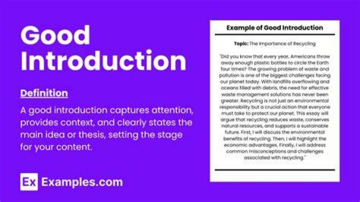 How do you write a good introduction for an assignment?
