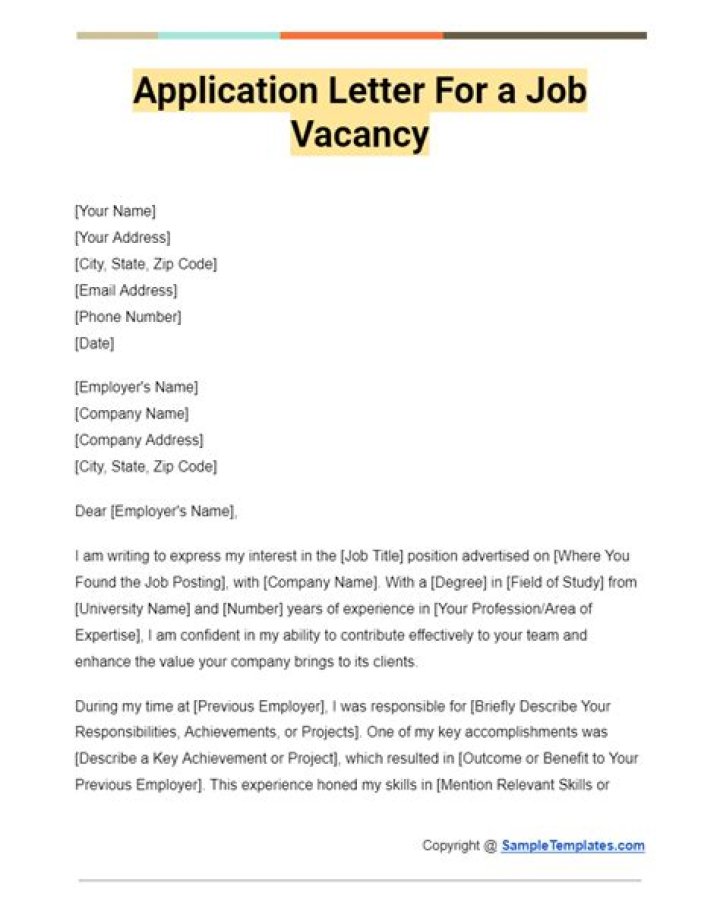How do you write a vacancy announcement?