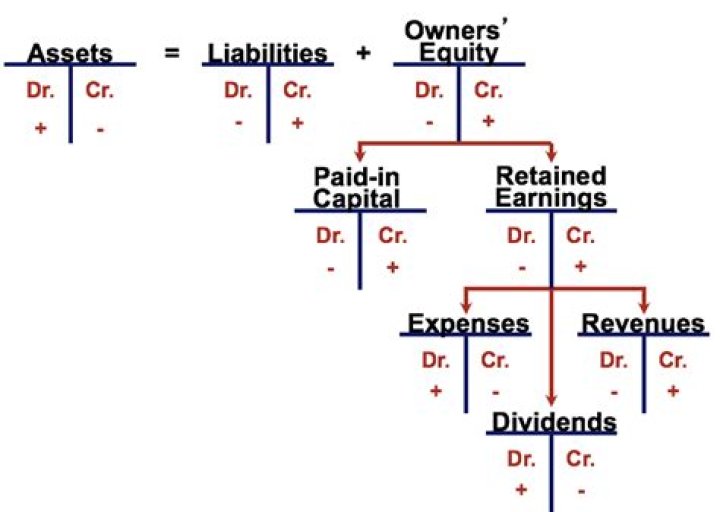 How does credit affect the accounting equation?