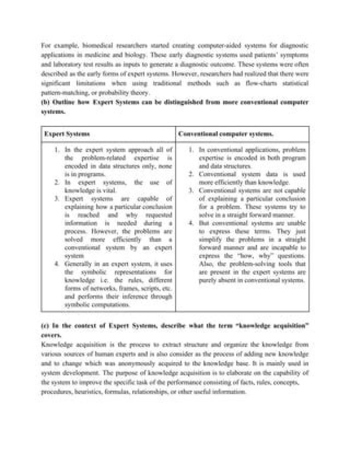 How expert systems can be distinguished from more conventional computer systems?