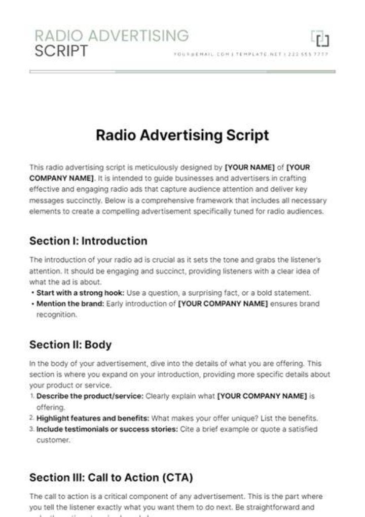 How long is the average radio advertisement?