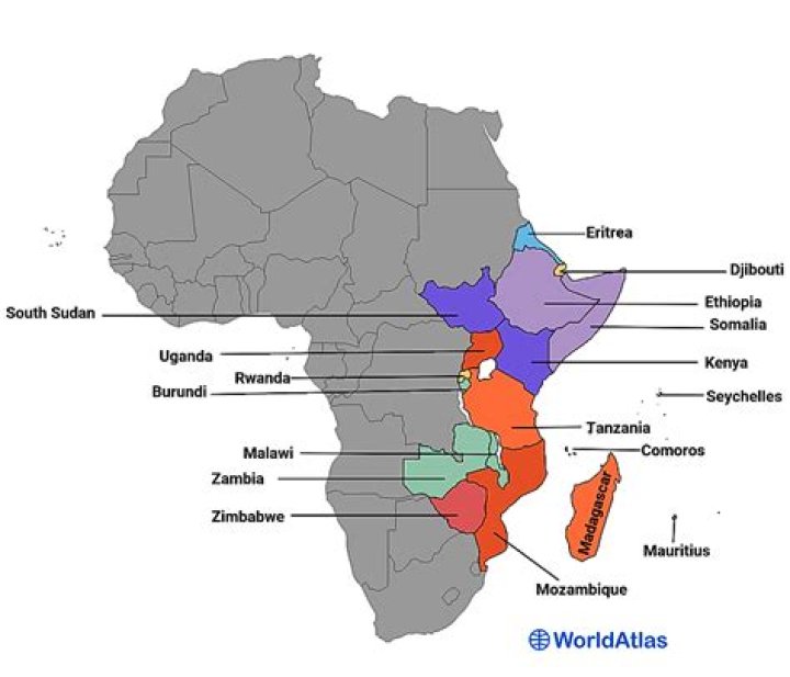 How many countries are in East Africa?