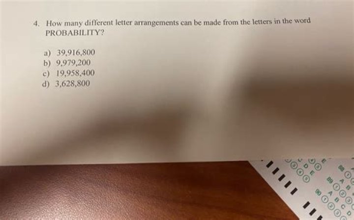 How many different letter arrangements can be made from the letters?