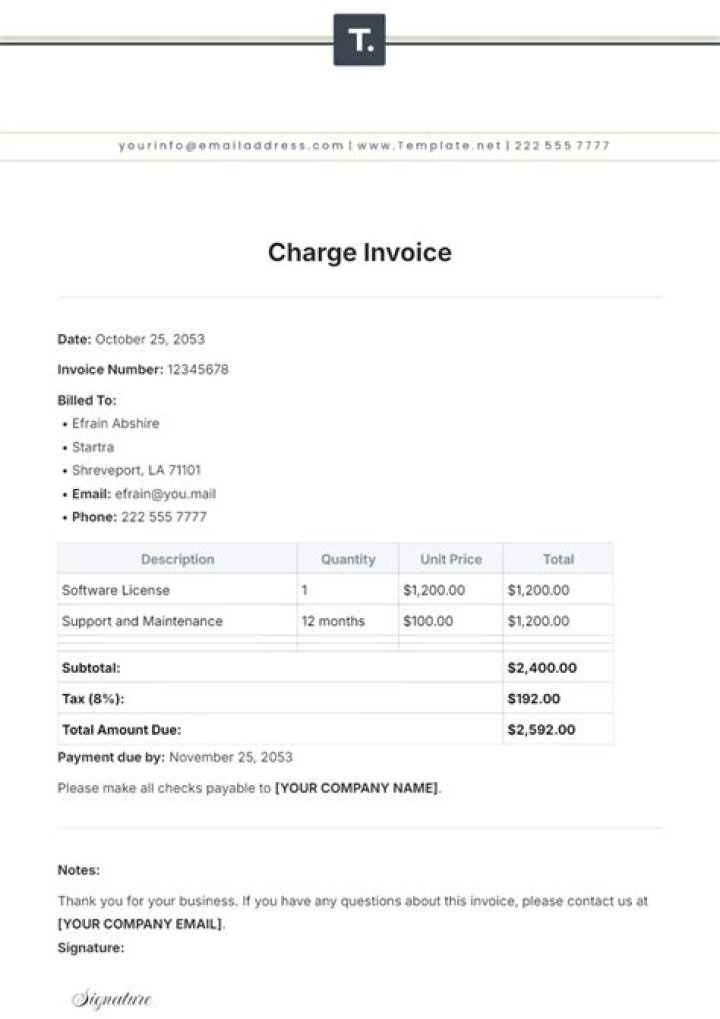 How much should I charge for an invoice?