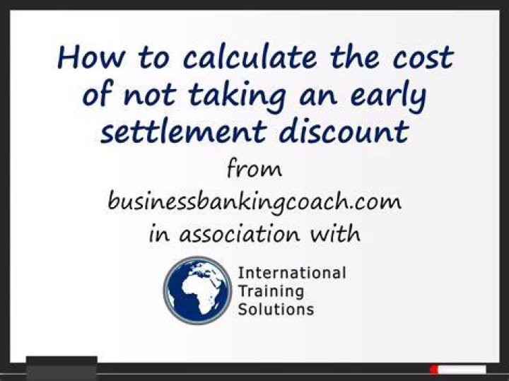 How to calculate the cost of not taking a discount?