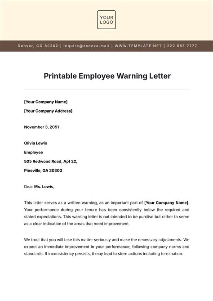 How to write a warning letter to an employee?