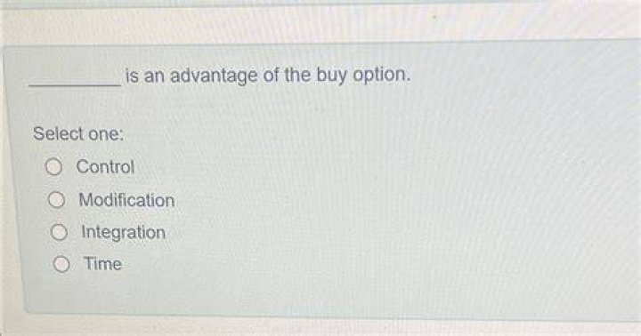 Is an advantage of the buy option?