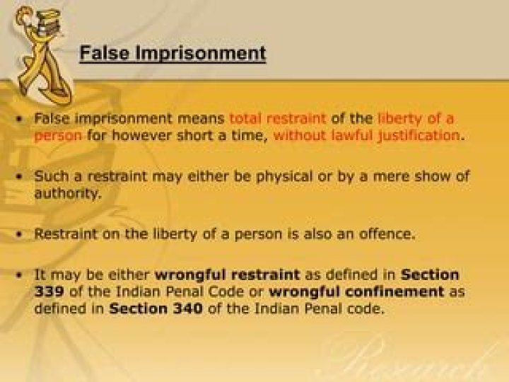 Is detention a false imprisonment?