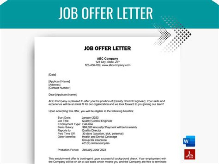 Is employment letter same as offer letter?
