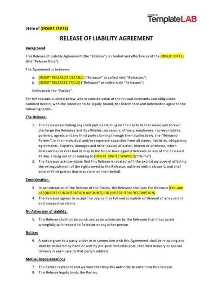 Is the person liable who sign the agreement?