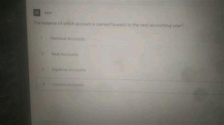 What account balance is carried forward to the next accounting period?