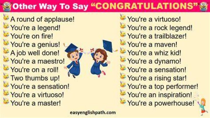 What are different ways to say congratulations?