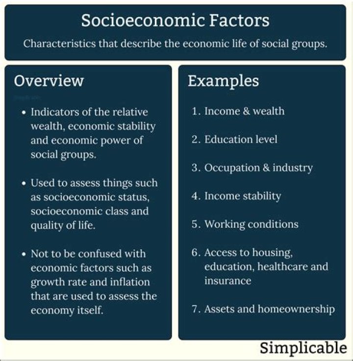 What are examples of socioeconomics?