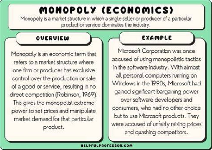 What are monopolies in economics?
