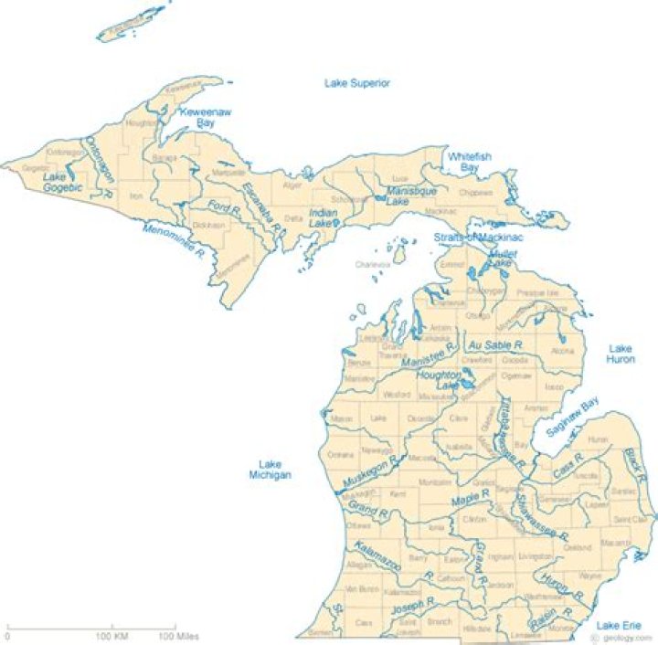 What are the 3 major rivers in Michigan?