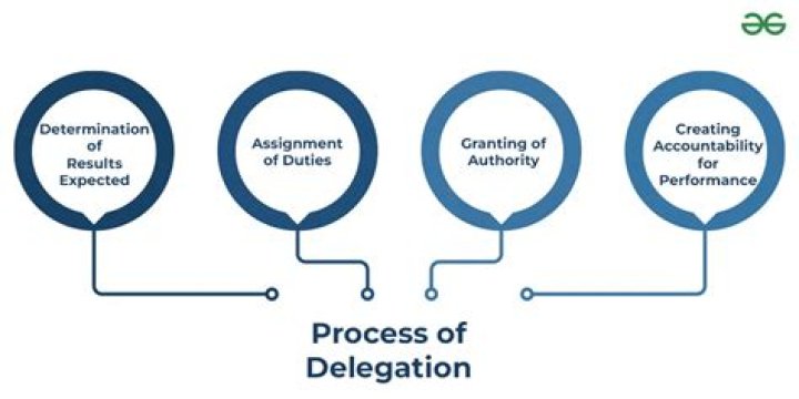 What are the 3 steps in the delegation process?