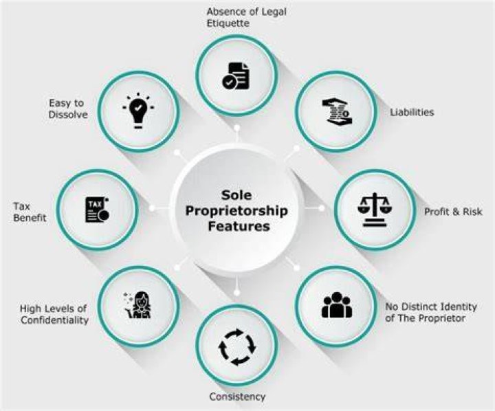 What are the 5 main characteristics of a sole proprietorship?