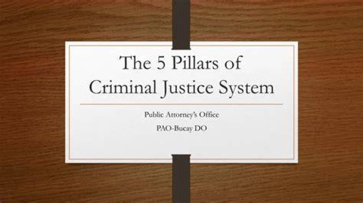 What are the 5 pillars of the criminal justice system?