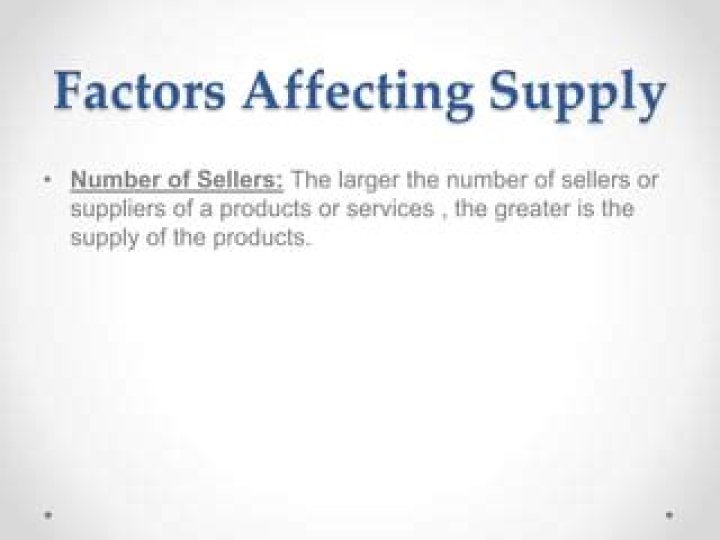 What are the 7 factors that affect supply?