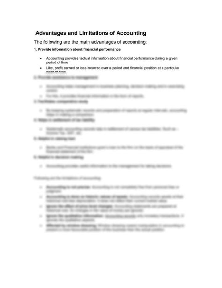 What are the advantages and limitation of financial accounting?