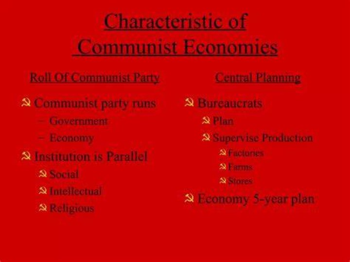 What are the characteristics of a communist economy?