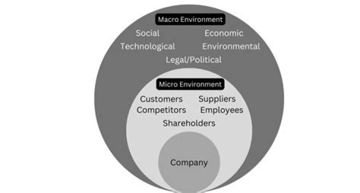 What are the components of macro business environment?