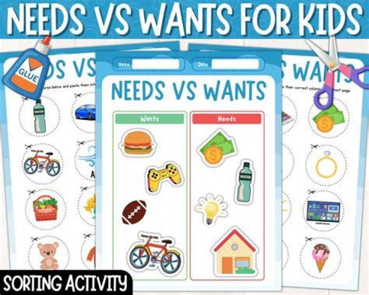 What are the differences between needs and wants?